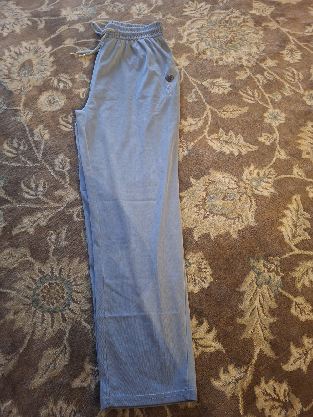 Light Blue Womens Jogger Pants with Elastic Waist